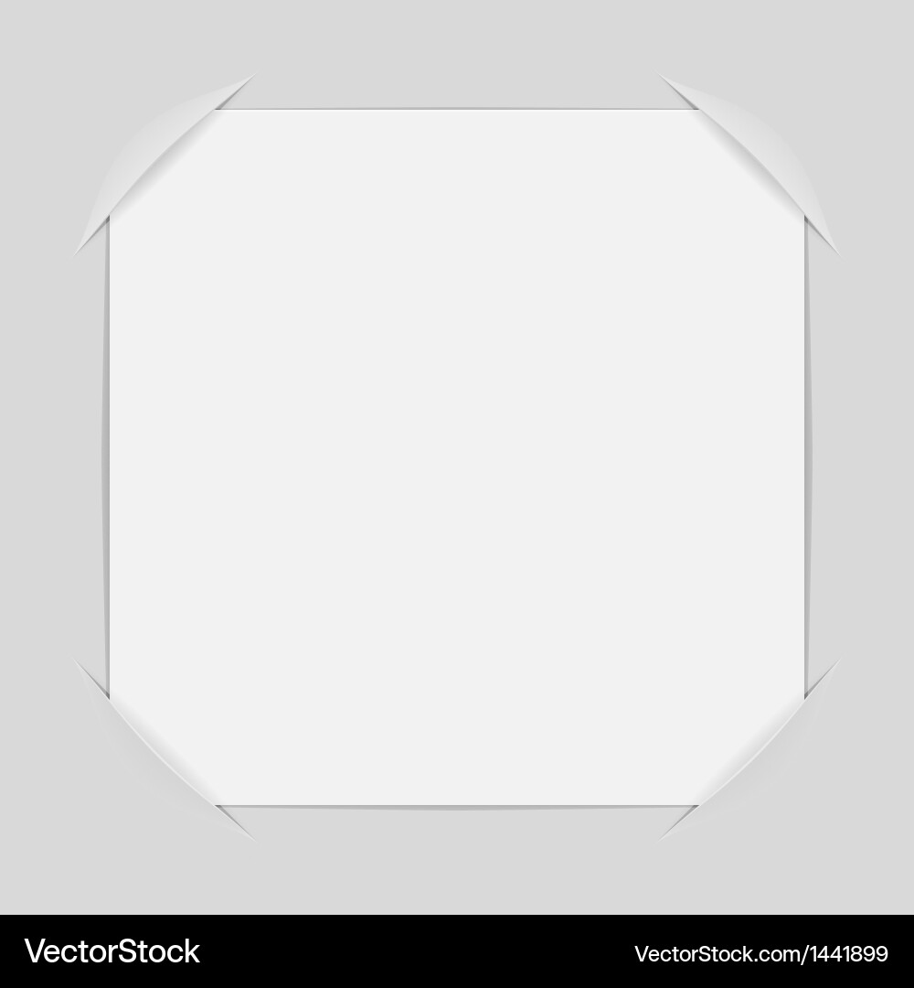 White Paper Frame with Empty Page vector image