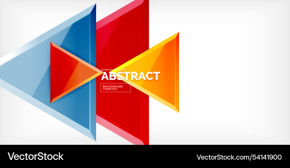 Abstract background - colorful triangles with 3d Abstract background - colorful triangles with 3d Vector Image