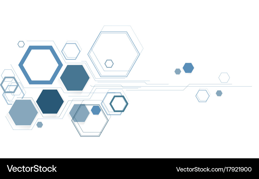 Abstract hexagonal structures vector image