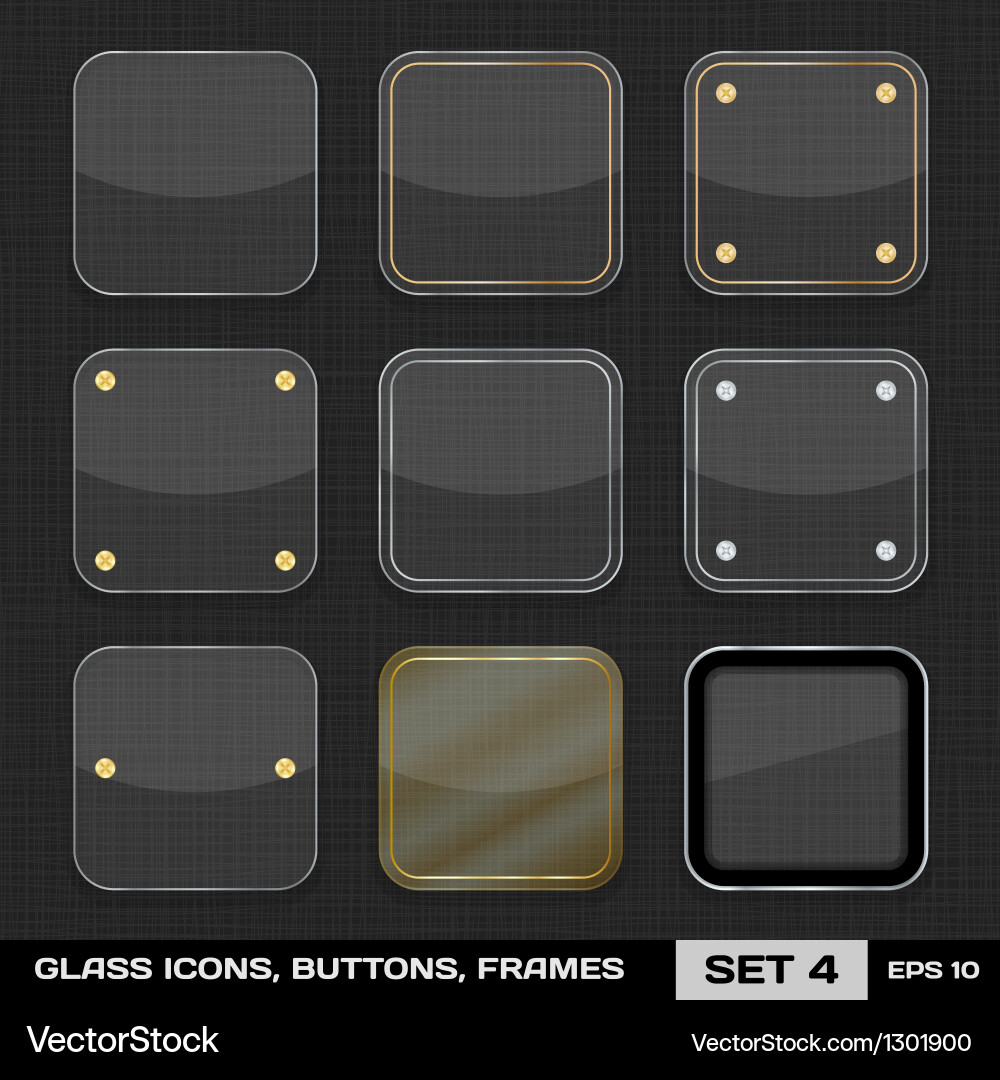 App Icon Buttons & Frames vector image