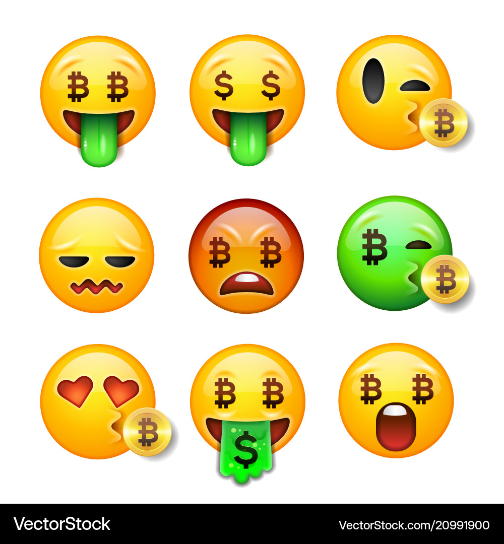 Bitcoin emoji Vector Images & Graphics for Commercial Use | VectorStock