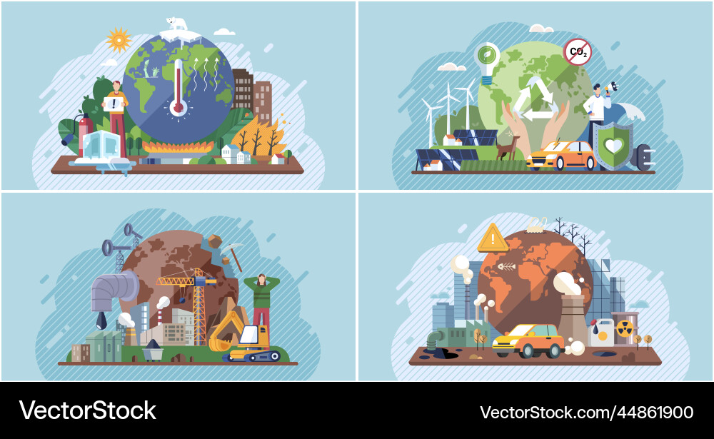 Change climate and saving planet dynamic Change climate and saving planet dynamic vector image