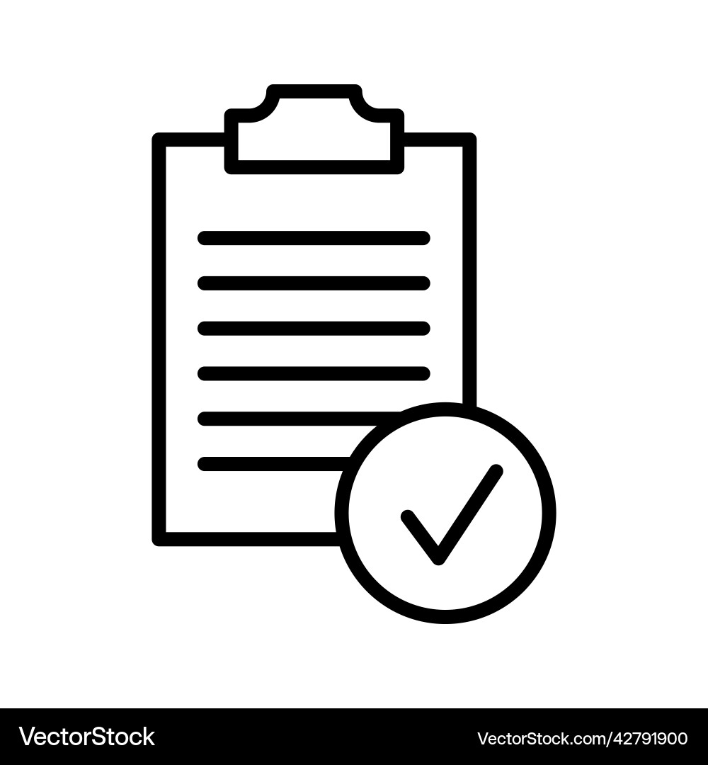 Checklist Icon with Checkmark vector image
