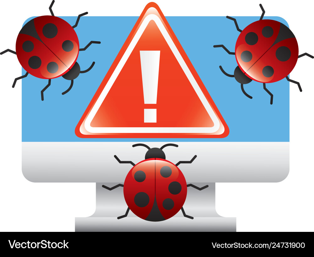 Cyber security with monitor computer and set icons Vector Image