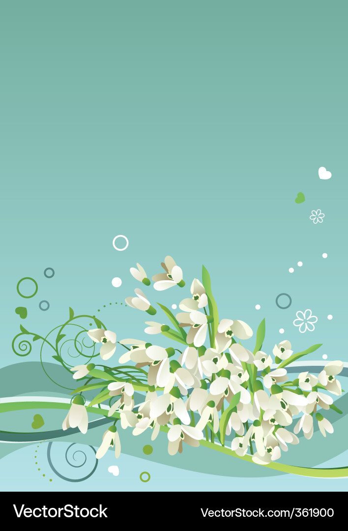 Frame with snowdrops Vector Image