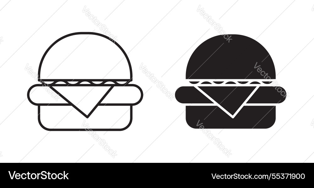 Hamburger icon set in thin line for web Vector Image