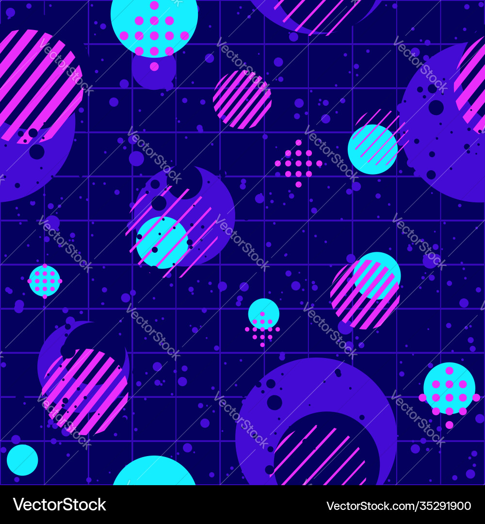 Neon Cyber Dots Pattern vector image