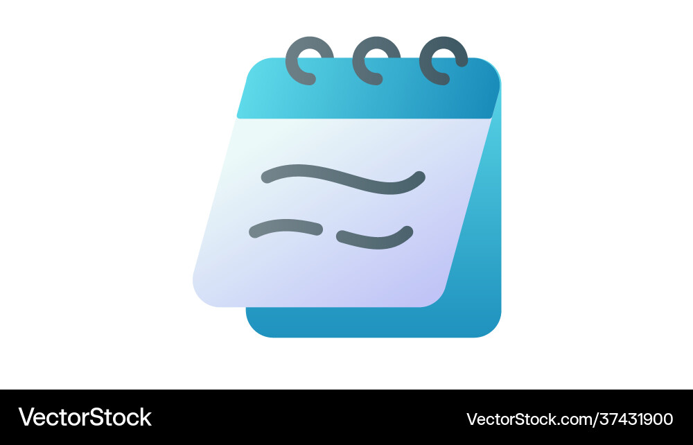 Notebook notes notepad single isolated icon Notebook notes notepad single isolated icon vector image