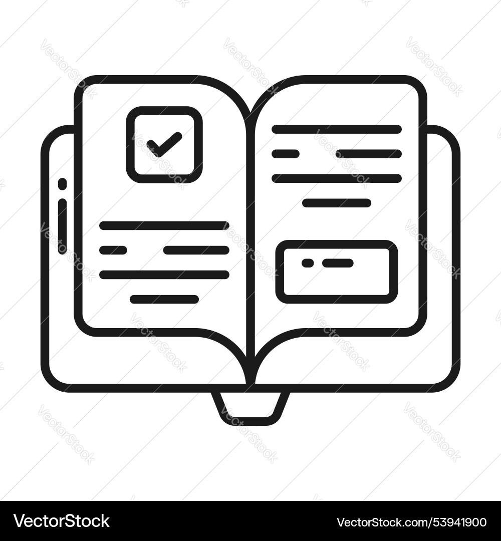 Organized book of reference on a certain field Vector Image