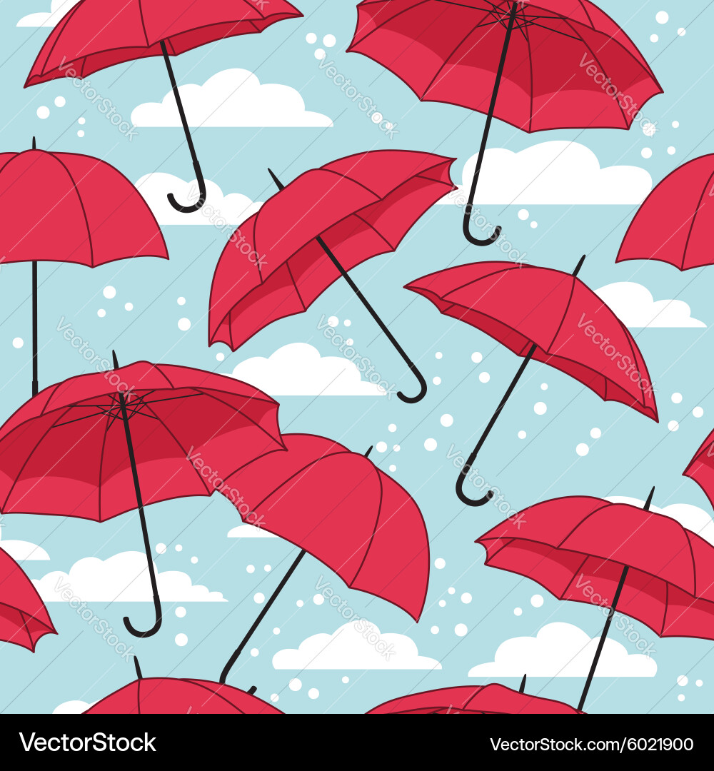 Seamless pattern with bright umbrellas Vector Image