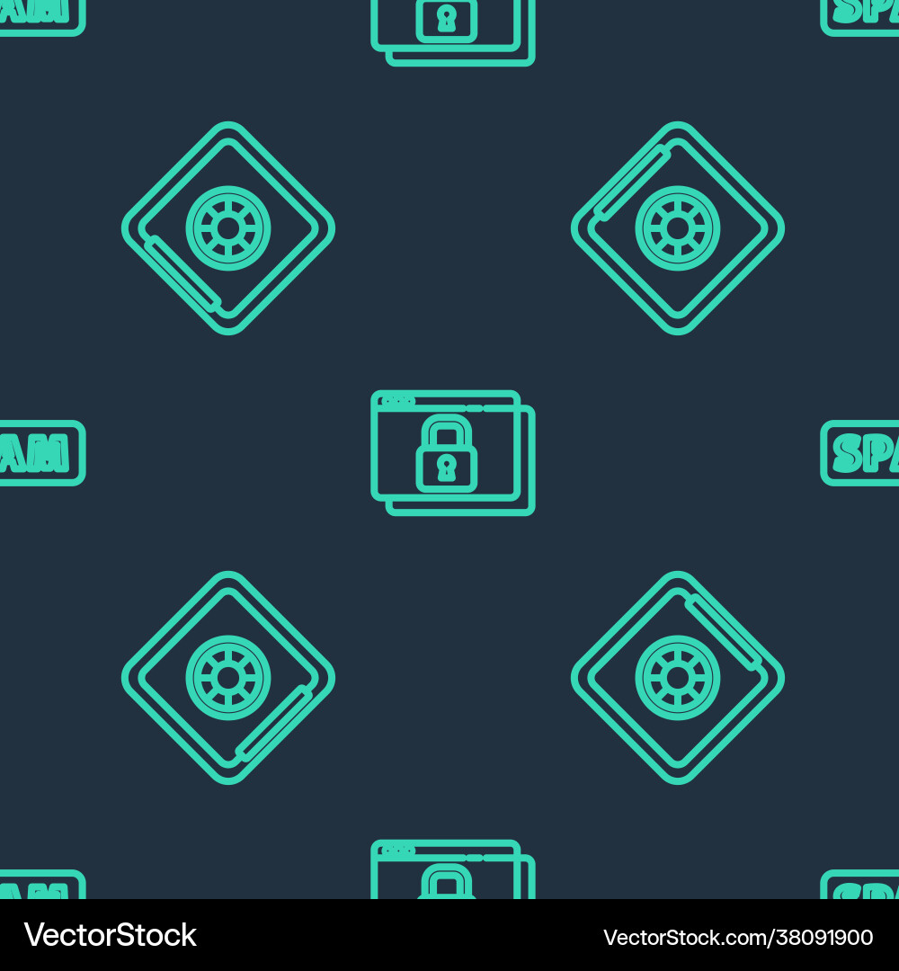Set line secure your site with https ssl safe Set line secure your site with https ssl safe vector image
