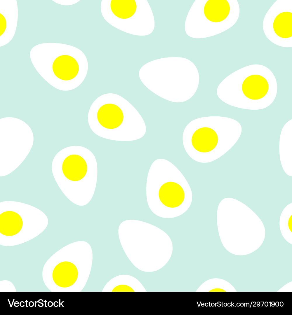 Sliced Boiled Eggs Pattern vector image