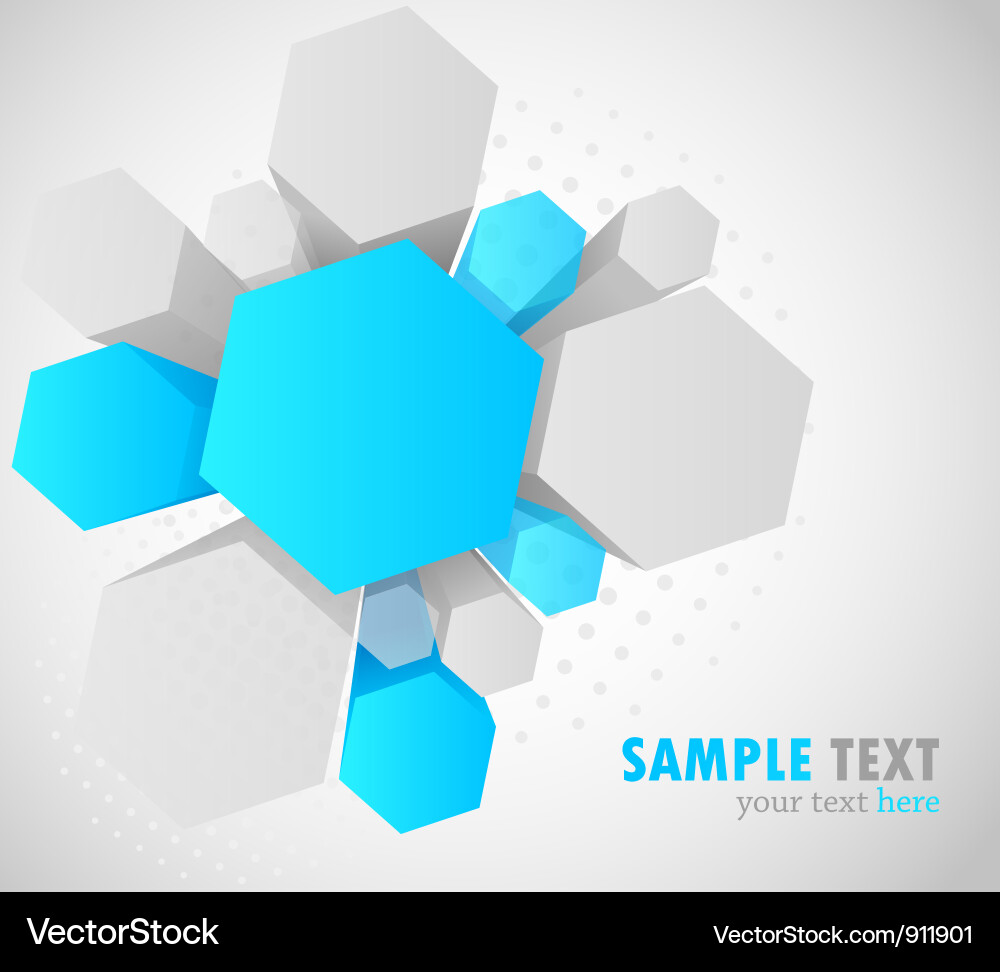 Abstract 3D Hexagon Background vector image