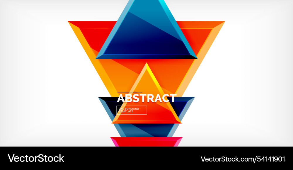 Abstract background - colorful triangles with 3d Abstract background - colorful triangles with 3d Vector Image
