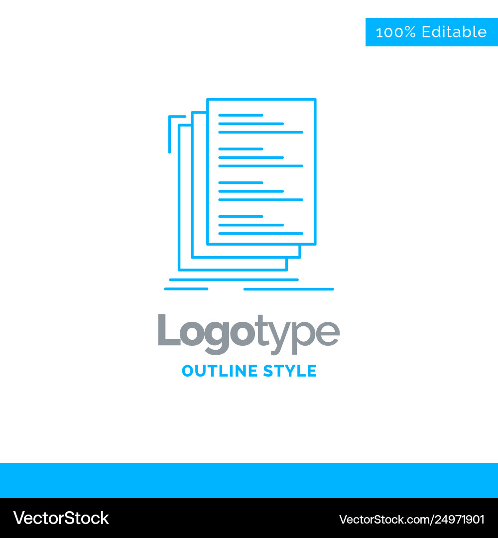 Blue logo design for code coding compile files Blue logo design for code coding compile files vector image