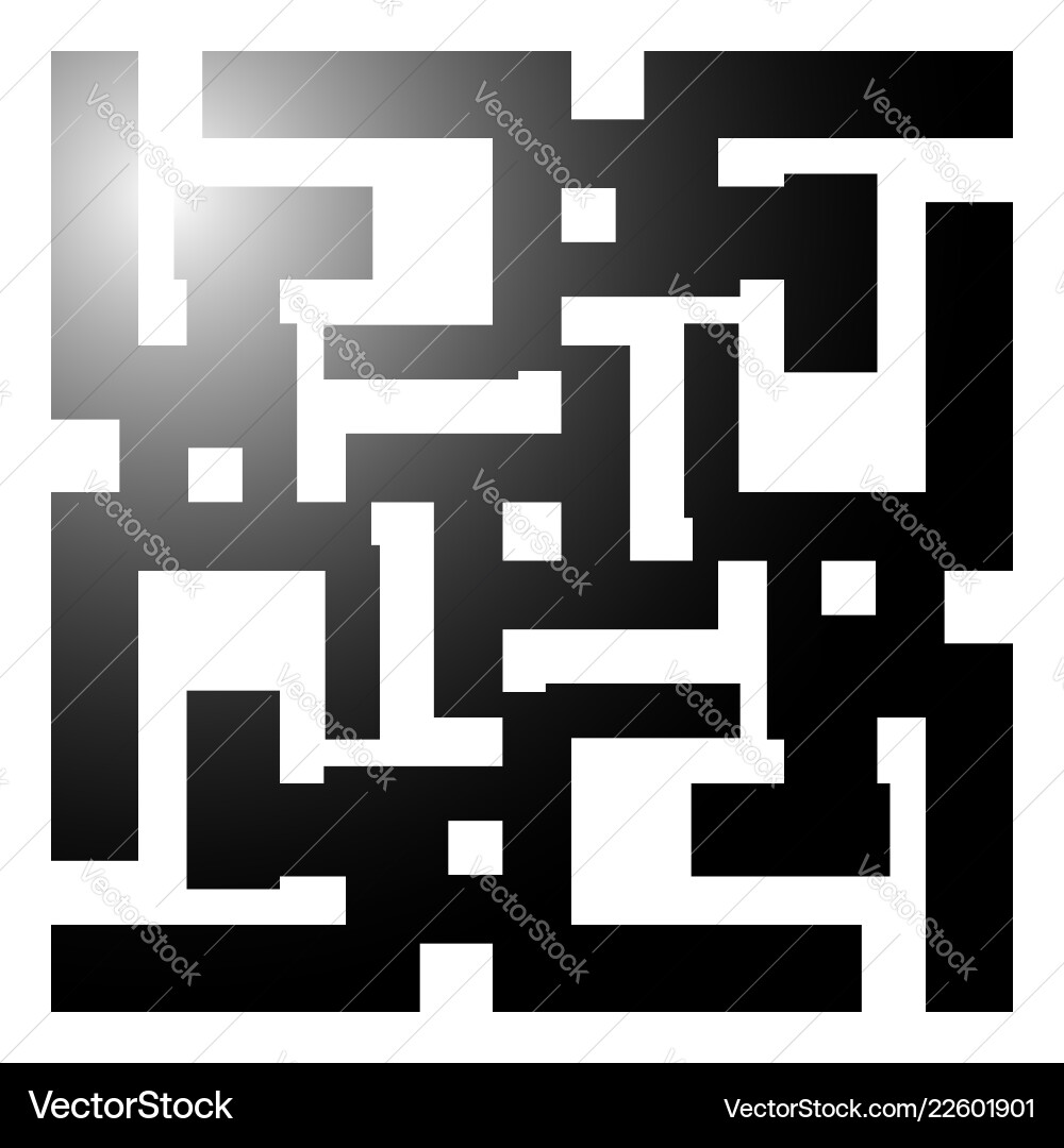 Complex Maze Pattern - White Background vector image