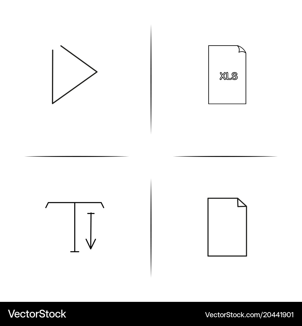 Files and folders sign simple linear icon vector image