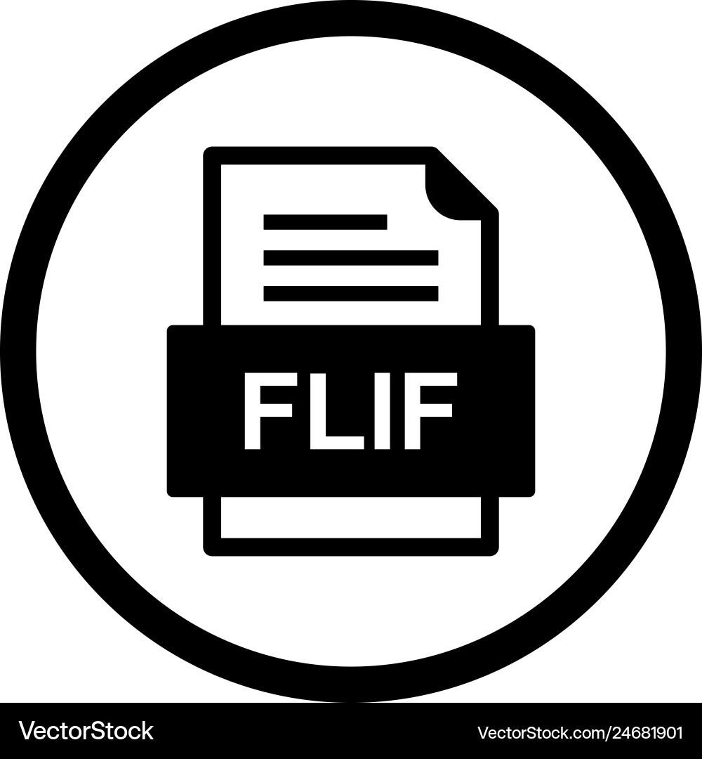Flif file document icon vector image