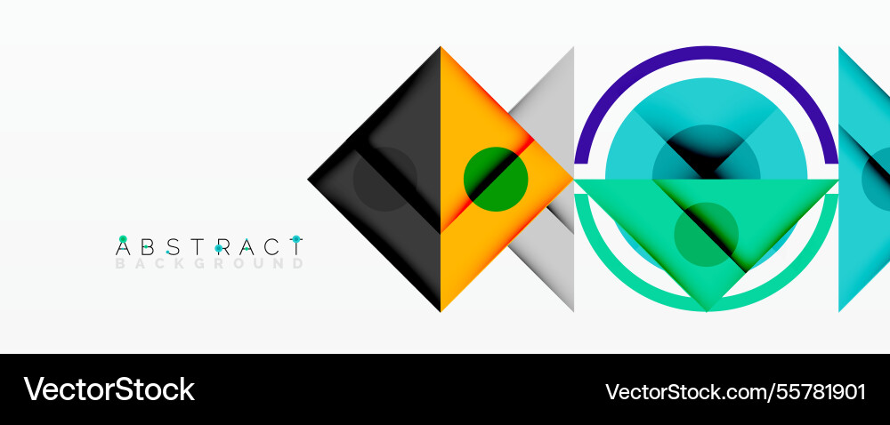 Geometric abstract design with layered triangles Vector Image