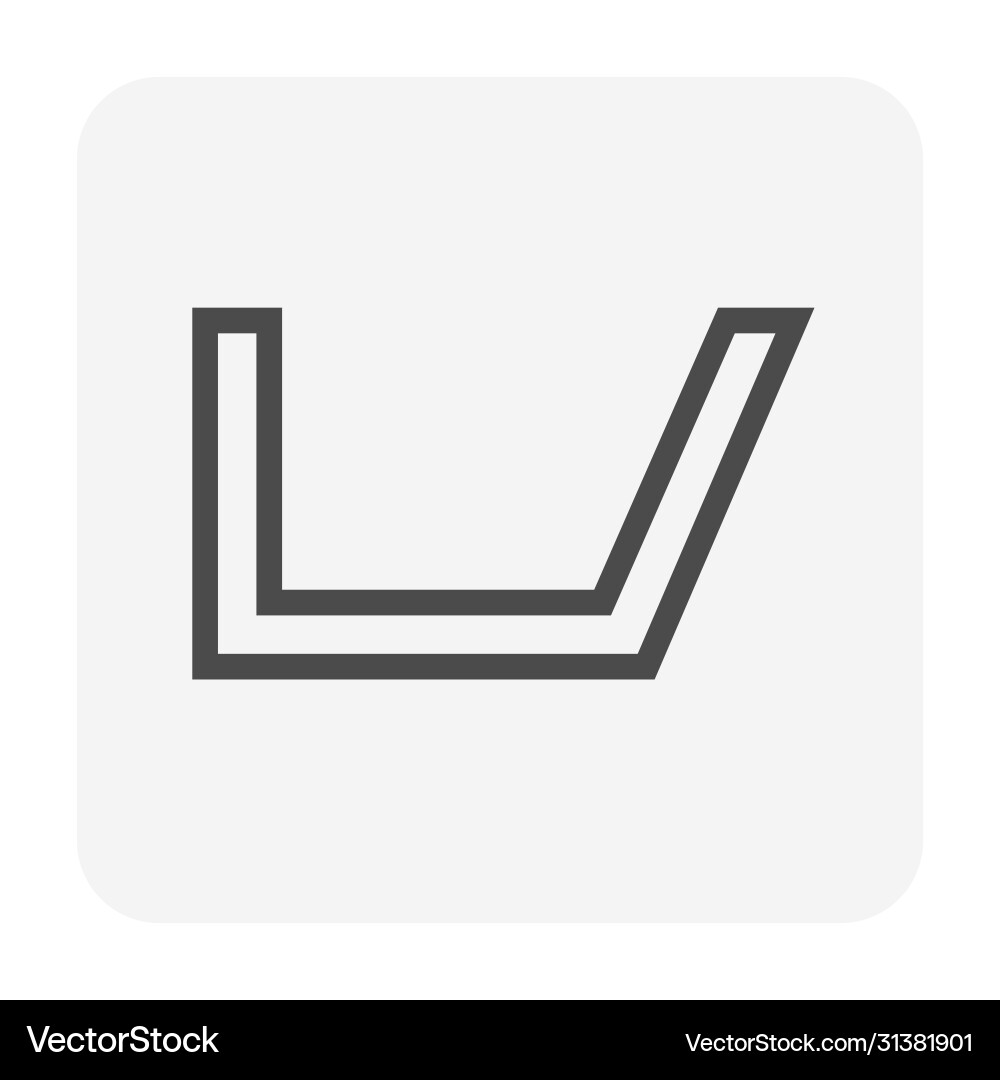 Gutter shape icon Gutter shape icon vector image
