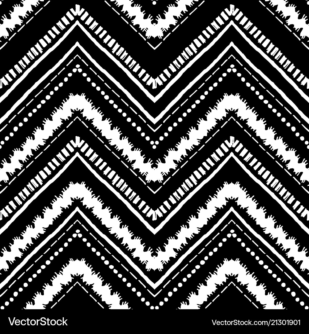Hand drawn pattern zigzag and stripe line Hand drawn pattern zigzag and stripe line vector image