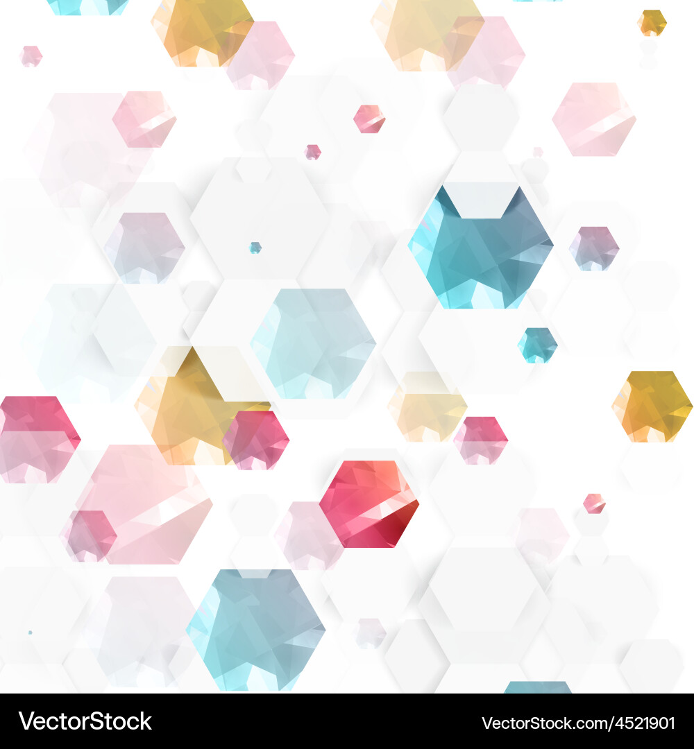 Hexagonal Color Pattern vector image