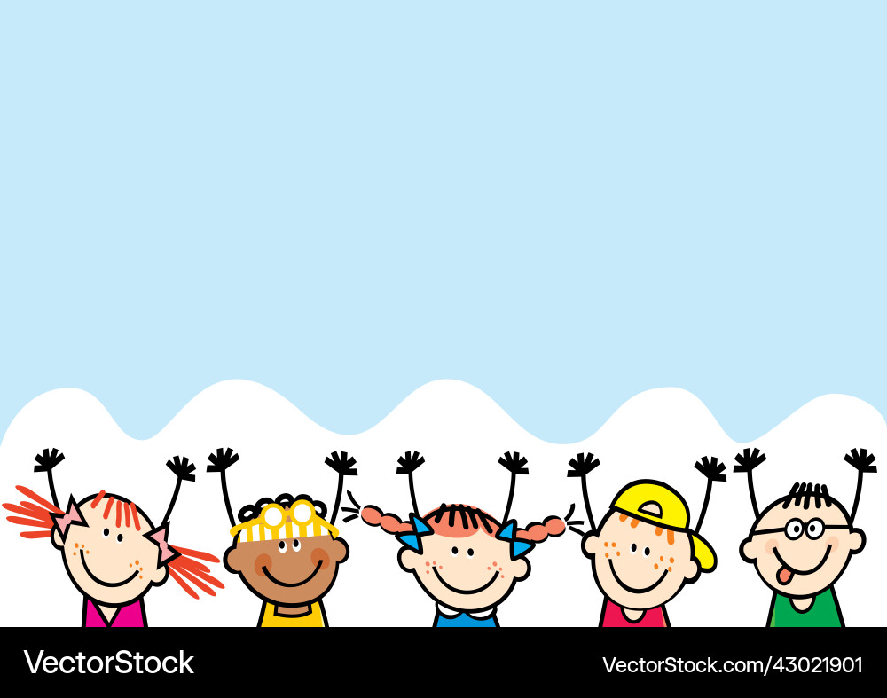 Kinder ohne Banner Kinder ohne Banner vektorbild