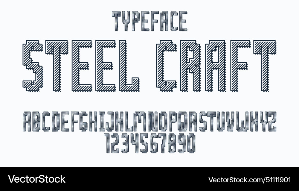 Minimal geometric cyberpunk font typeface Minimal geometric cyberpunk font typeface vector image