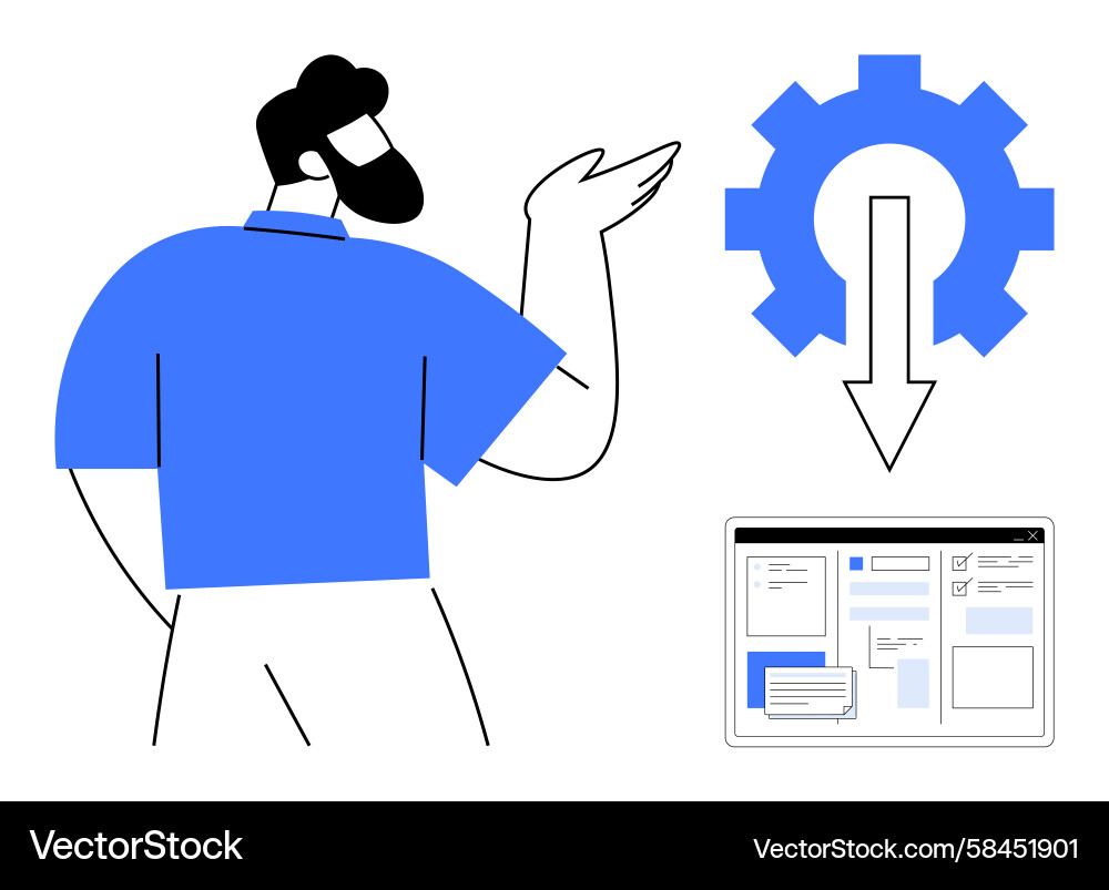 Optimization Process Explained Vector Image