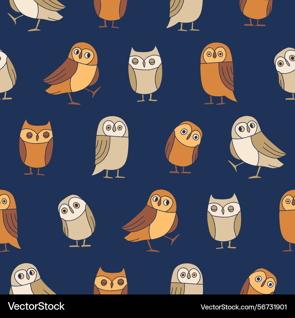 Owl seamless pattern background for print fabric Owl seamless pattern background for print fabric vector image