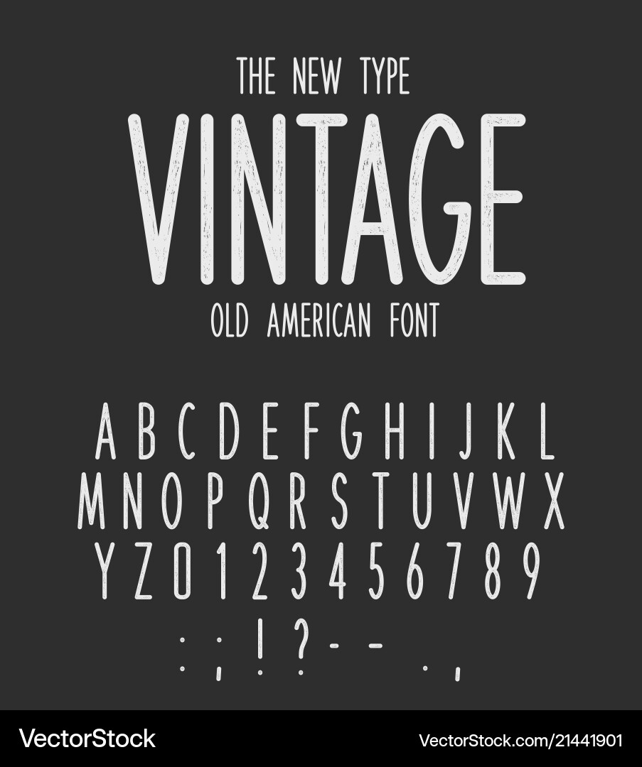 Retro Letter Set - Old Style vector image