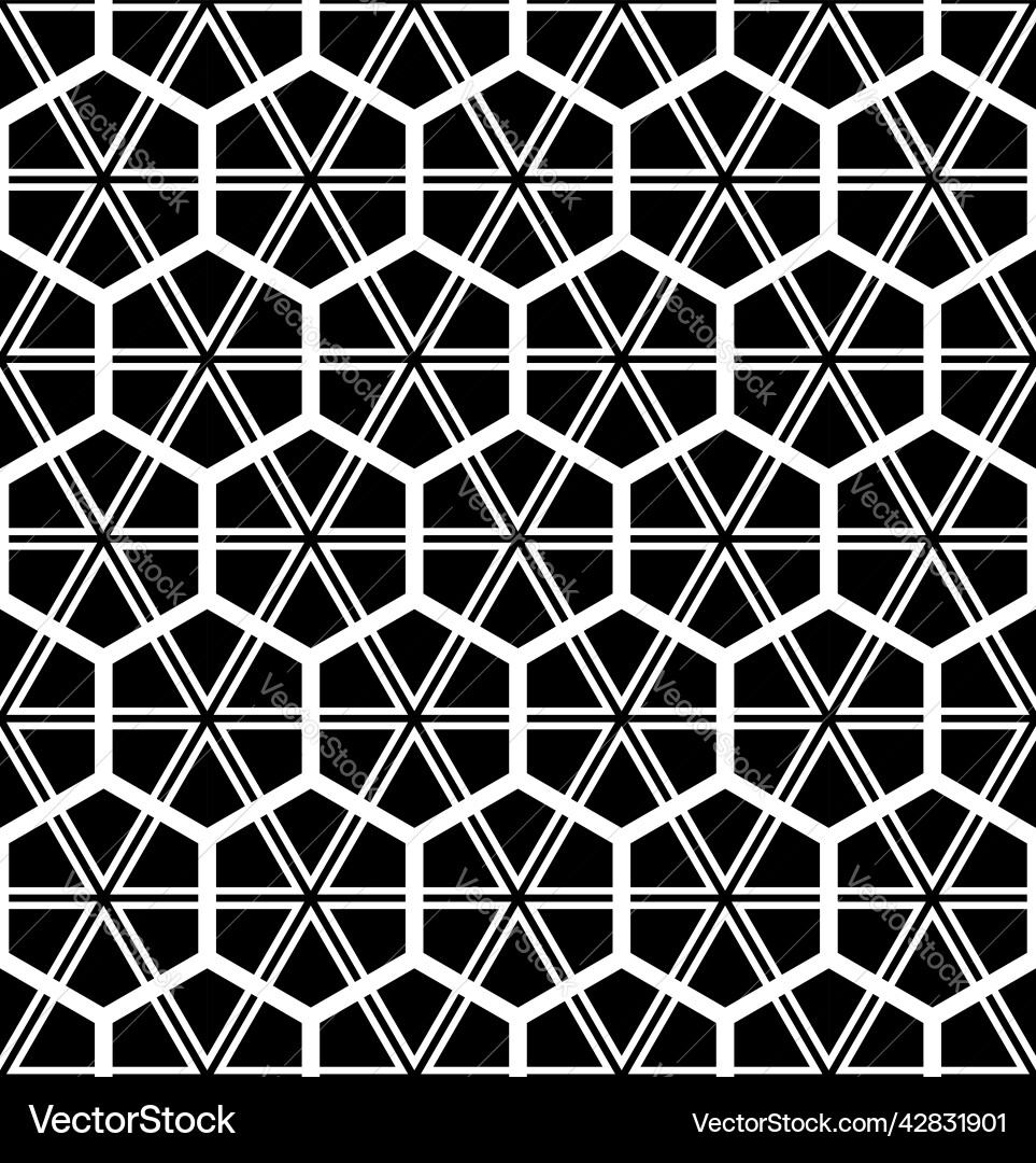 Seamless hexagons pattern Seamless hexagons pattern vector image