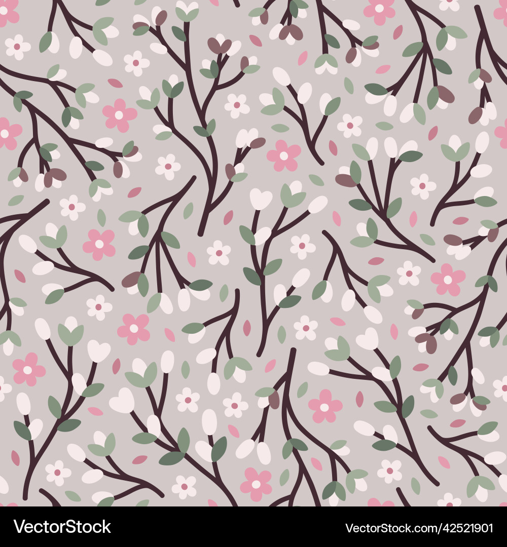Spring branches pattern vector image