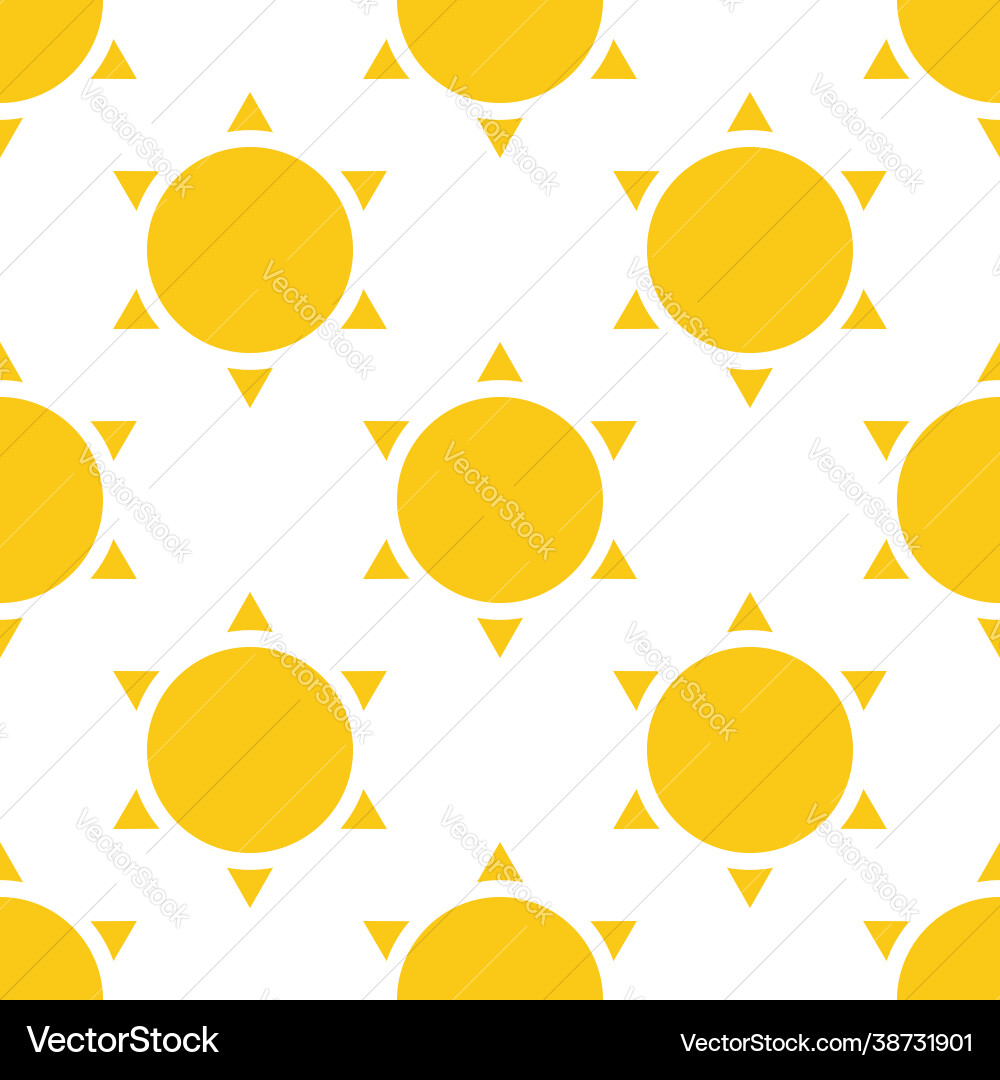 Sun seamlessly repeatable pattern backdrop Sun seamlessly repeatable pattern backdrop vector image