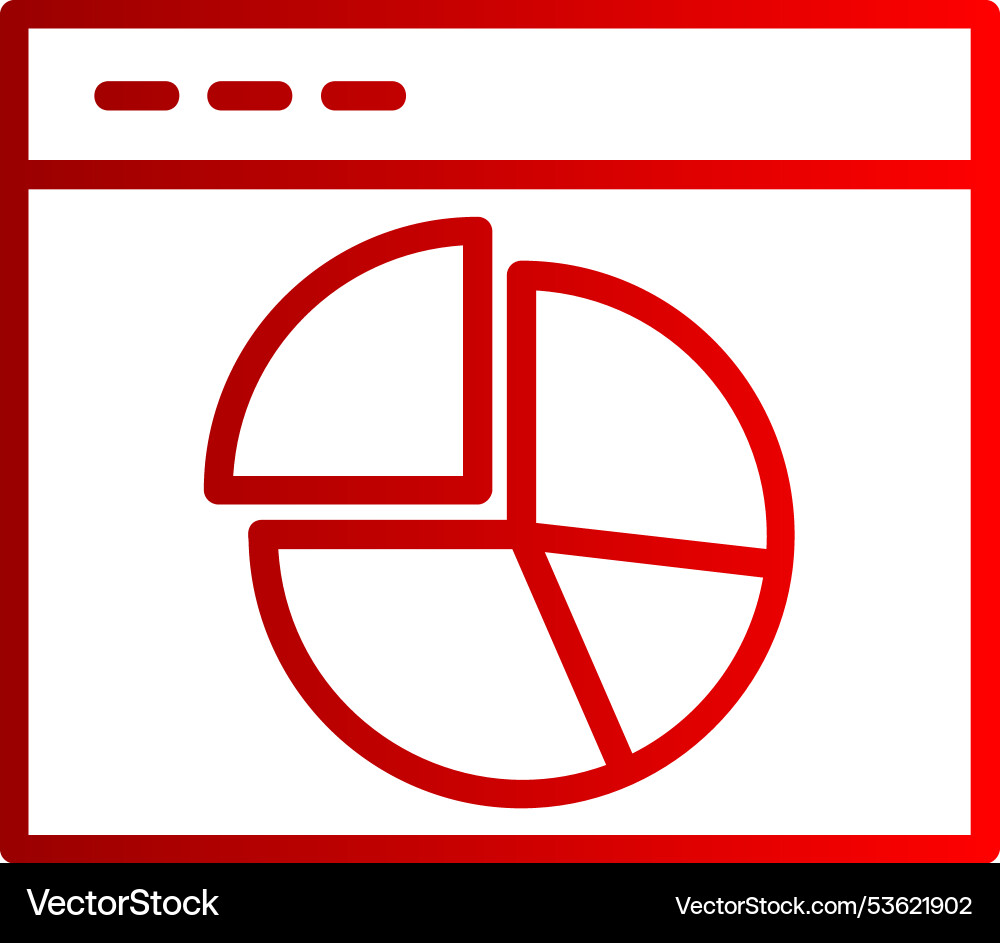 Analytics line gradient icon vector image