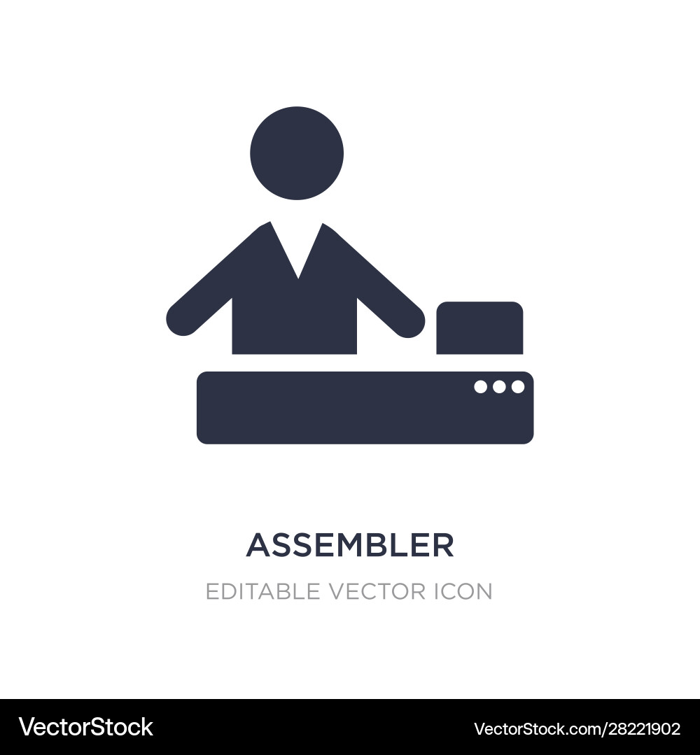 Assembler icon on white background simple element Assembler icon on white background simple element vector image