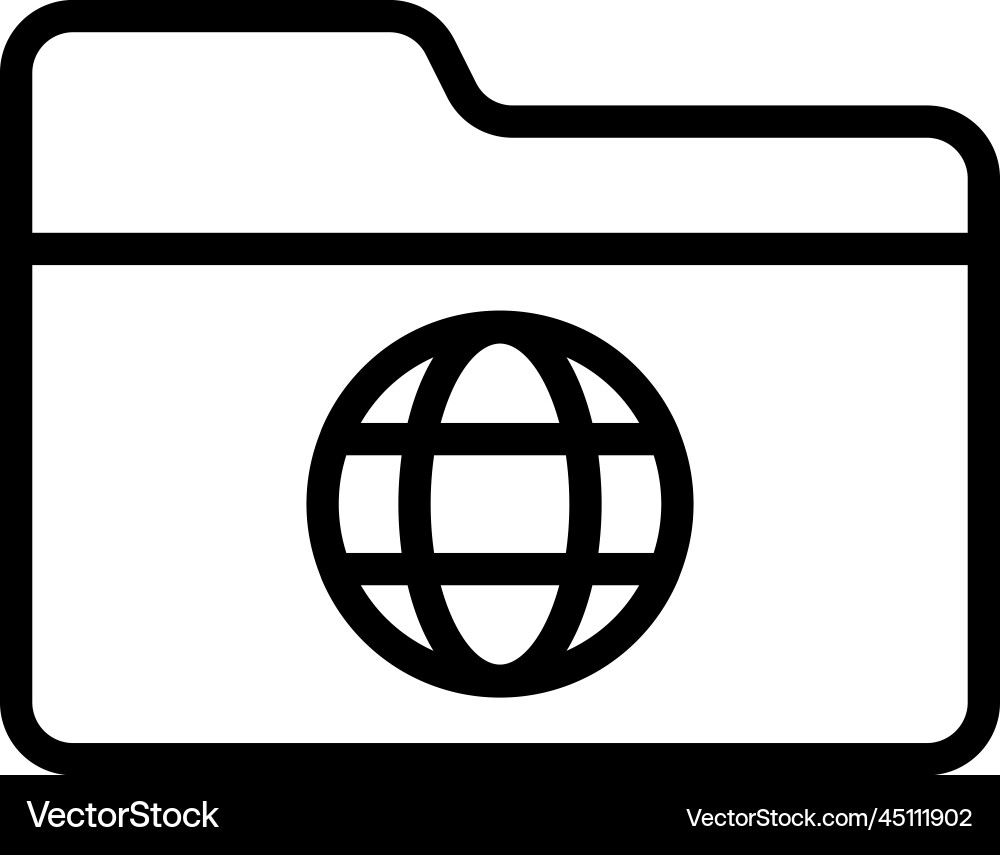 Browsing folder icon vector image
