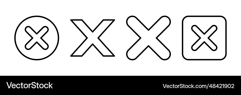 Close icon delete remove cancel exit symbol vector image