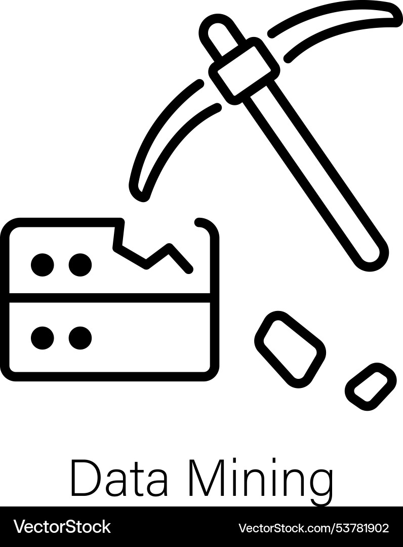 Data mining Vector Image