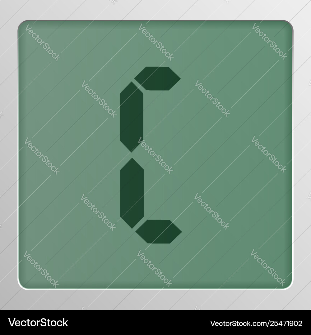 Digital character set typeface on a screen Digital character set typeface on a screen vector image