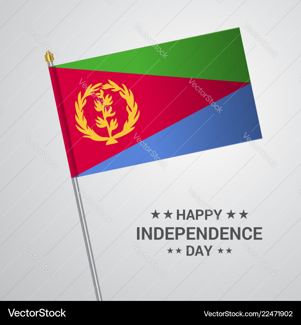 Eritrea independence day typographic design vector image