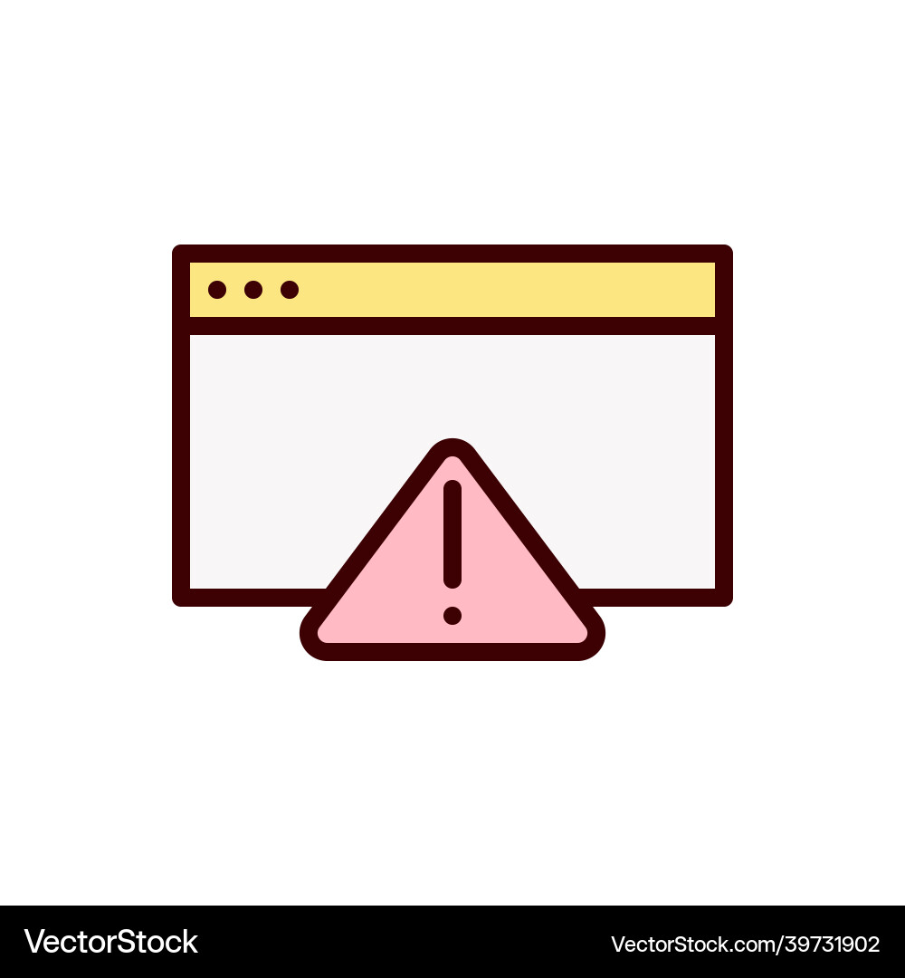 Error icon problem vector image