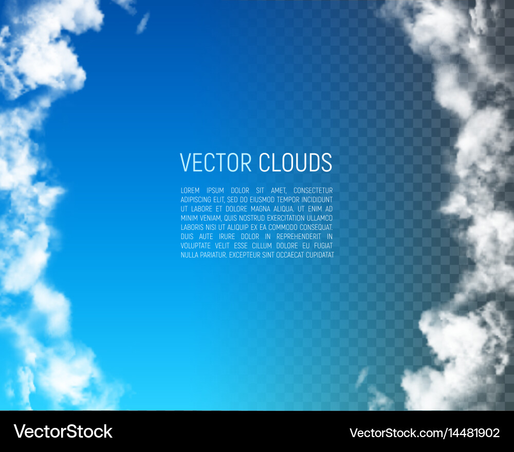 Frame with clouds vector image