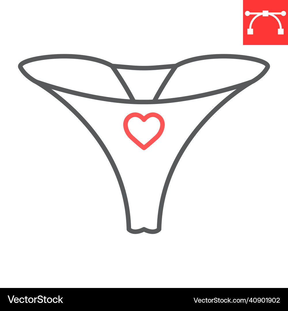 G-string line icon vector image