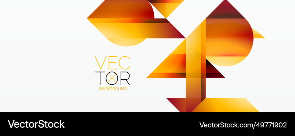 Gradient color triangles and circles on white Gradient color triangles and circles on white Vector Image