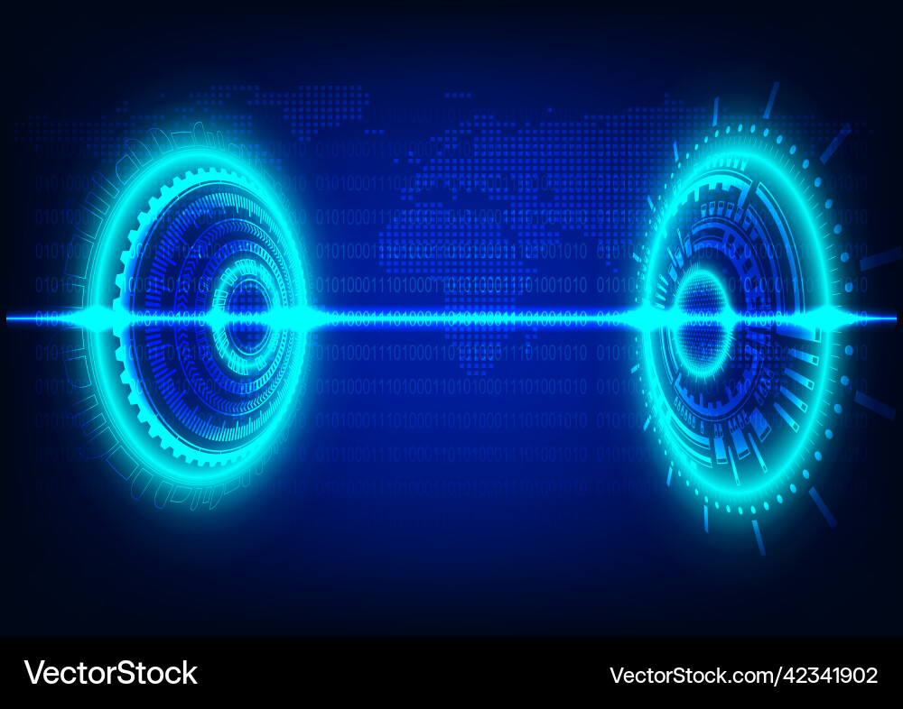 Graphics design circle cog glow concept hitech Graphics design circle cog glow concept hitech vector image