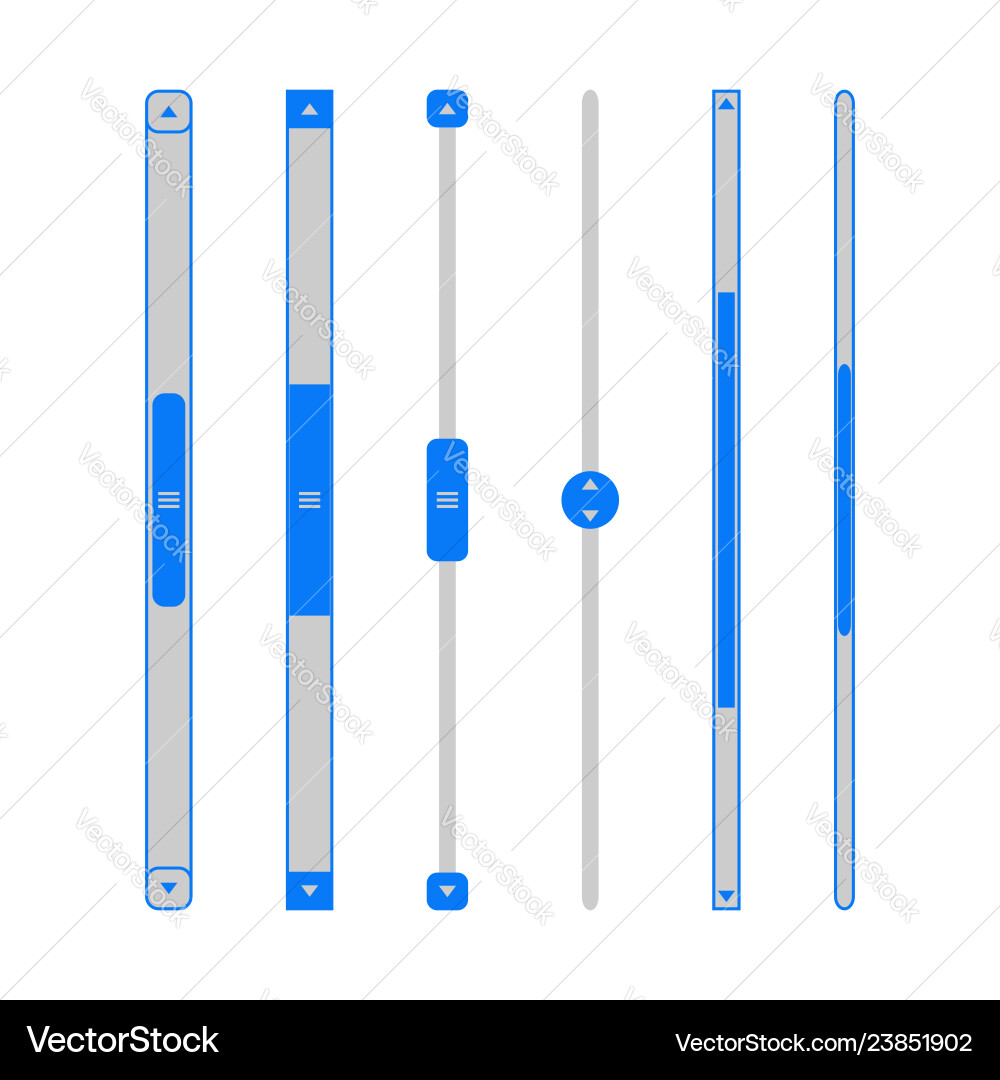 Modern Scroll Bar Set vector image