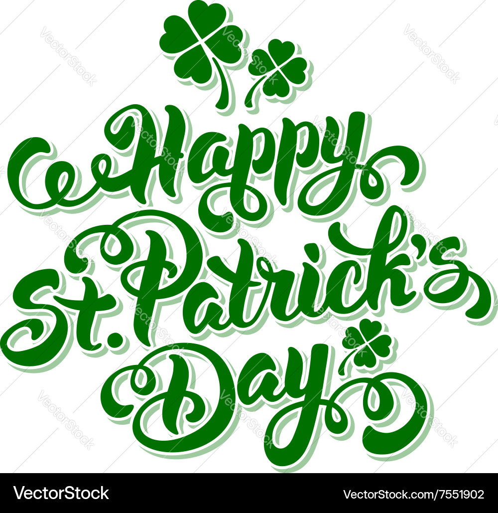 Patrick lettering Royalty Free Vector Image - VectorStock