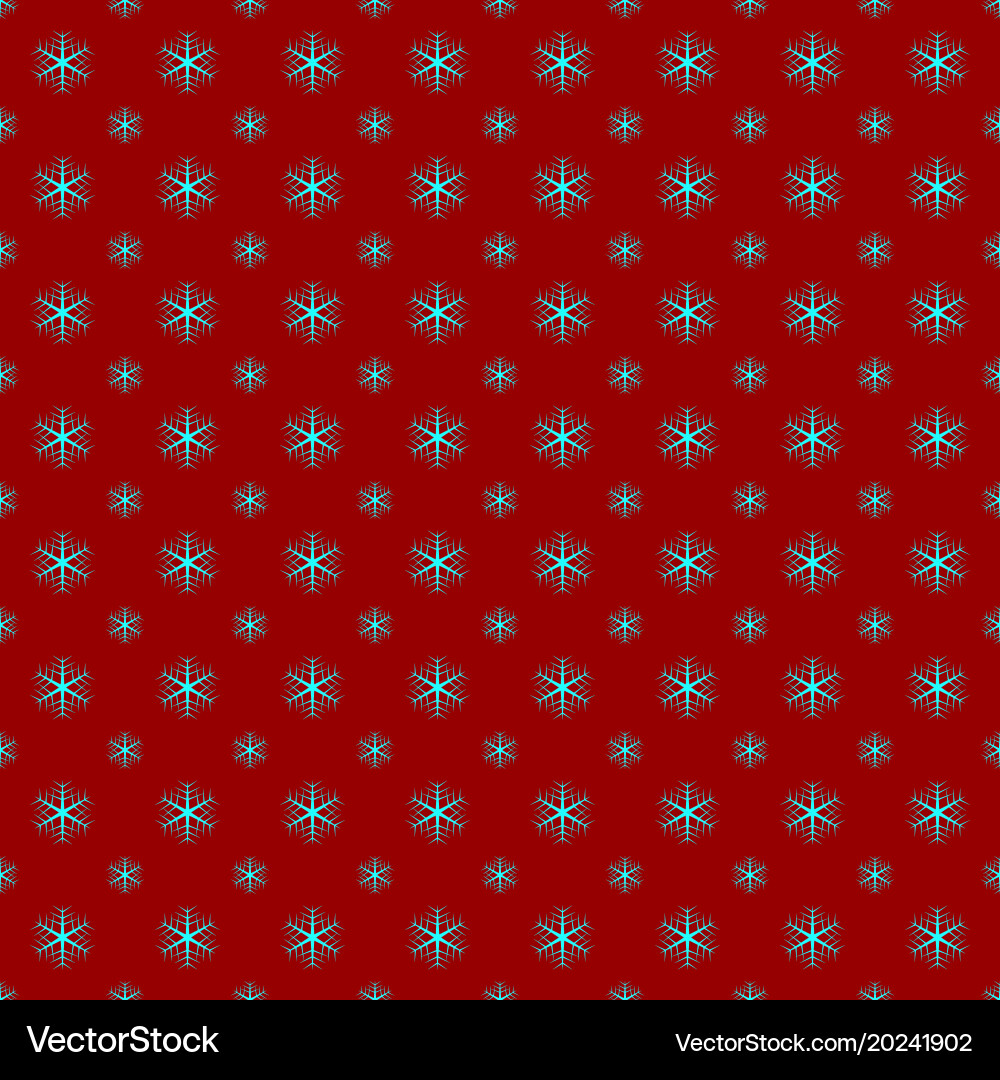 Retro simple stylized snowflake pattern wallpaper vector image