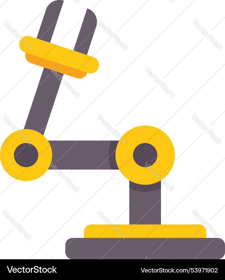 Robotic arm picking up object with claws Robotic arm picking up object with claws vector image